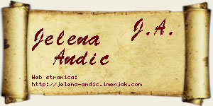 Jelena Andić vizit kartica